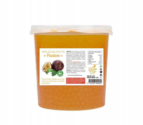 Bubble Tea Fruchtperlen 3,2 kg - Passionsfrucht