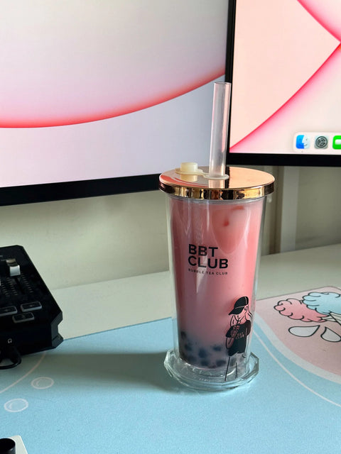 Bubble Tea Set Erdbeer-Milchtee für 10 Portionen