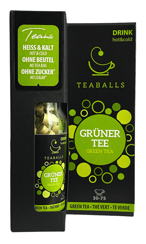 TEABALLS - Grüner Tee | BLACK SELECTION | 30-75 Tassen - TEABALLS OFFICIAL | TEABALLS Schweiz | Tee ohne Beutel 