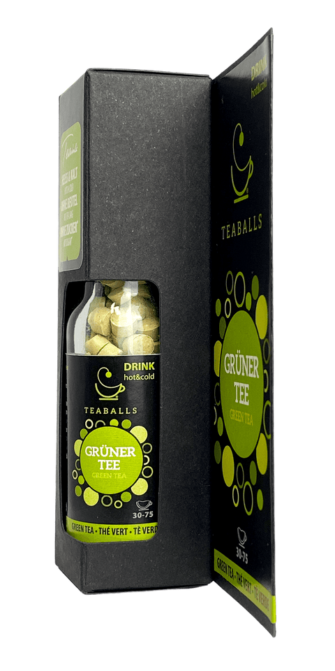 TEABALLS - Grüner Tee | BLACK SELECTION | 30-75 Tassen - TEABALLS OFFICIAL | TEABALLS Schweiz | Tee ohne Beutel 