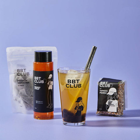 Bubble Tea Set Mango-Fruchtetee für 10 Portionen