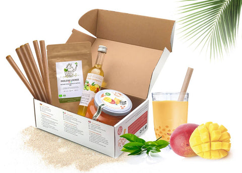 Bubble Tea Set für zu Hause - Mango für 8 Portionen